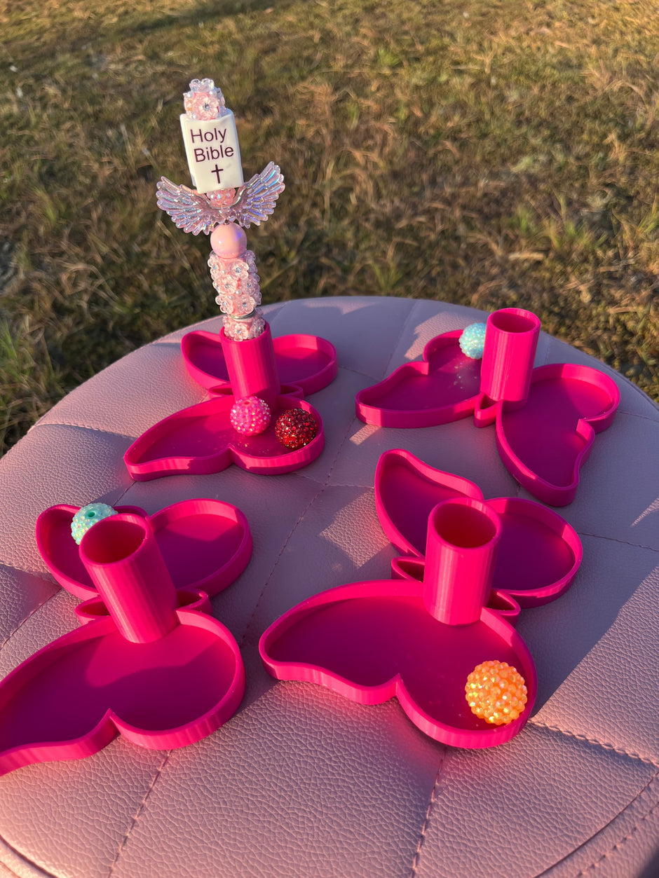 Butterfly Pen Stand with Tray for Clay Pens Only (21mm)