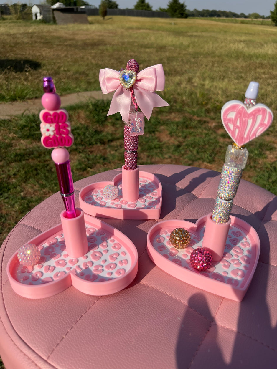 Heart Pen Stand with Tray