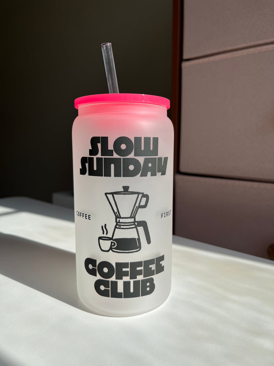 Barista/Slow Sunday Coffee- 16oz frosted glass cups