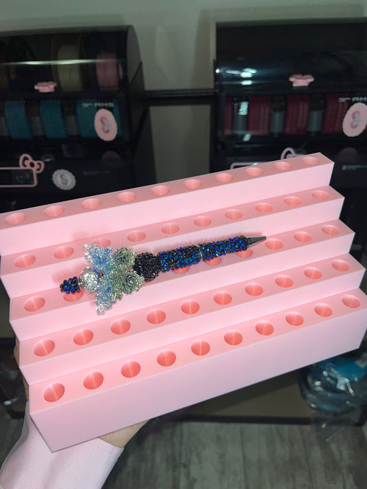 3D Printed Pen Display for Smaller Rhinestone Pens with NO Clay (50 slots)