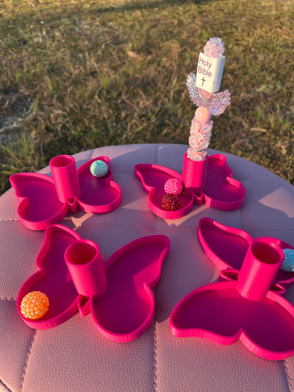 Butterfly Pen Stand with Tray for Clay Pens Only (21mm)