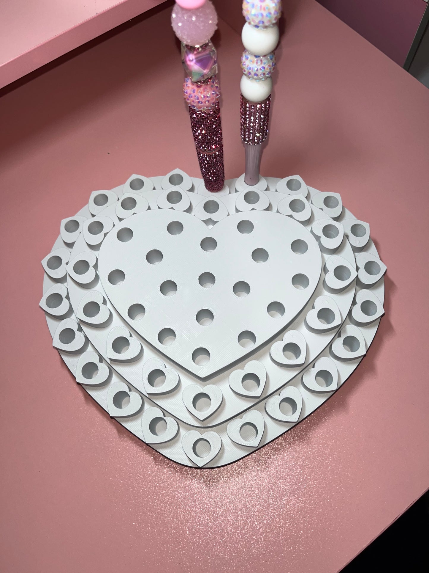 3D Printed Heart Pen Display for REGULAR Pens