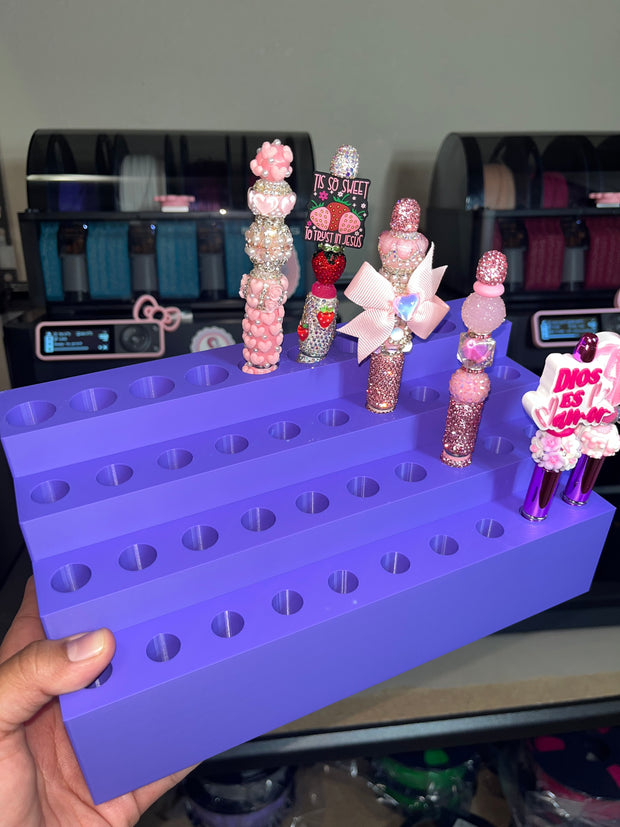 Pen Display for 40 different size pens (13mm, 15mm, 20mm) Vertically