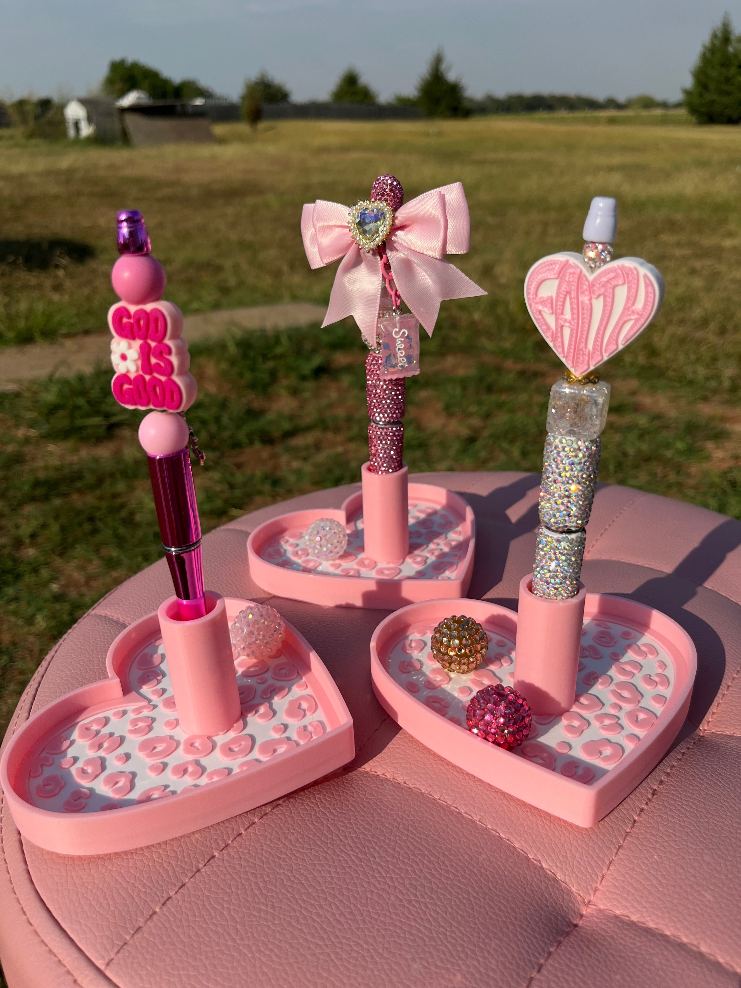 Heart Pen Stand with Tray