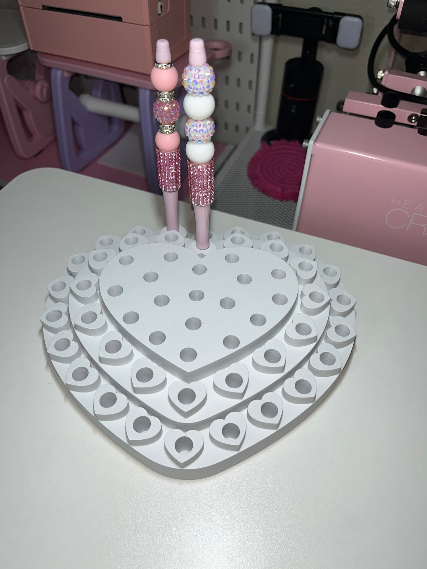 3D Printed Heart Pen Display for REGULAR Pens