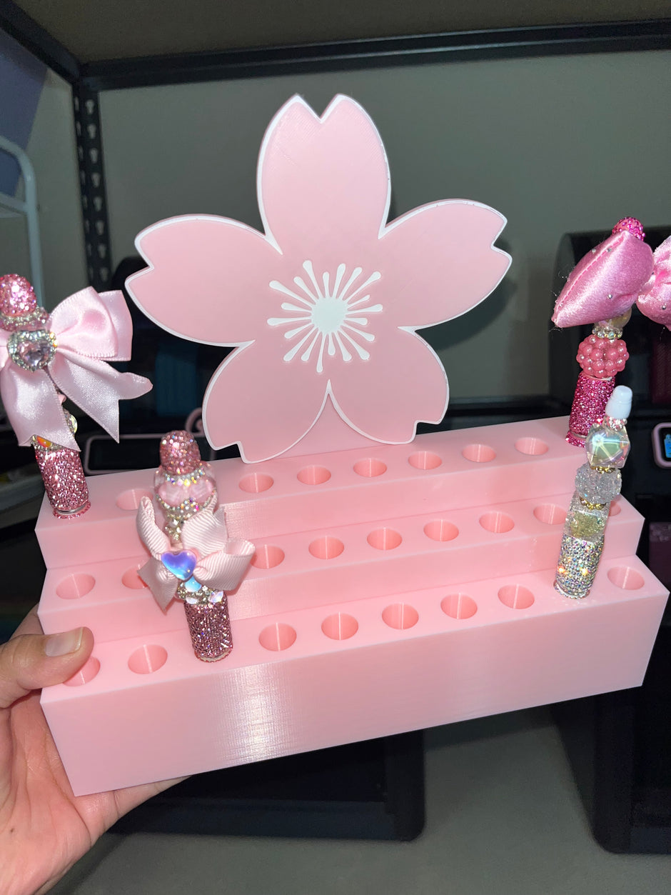 Pen Display for 30 Rhinestone Pens with Blossom design (15mm)