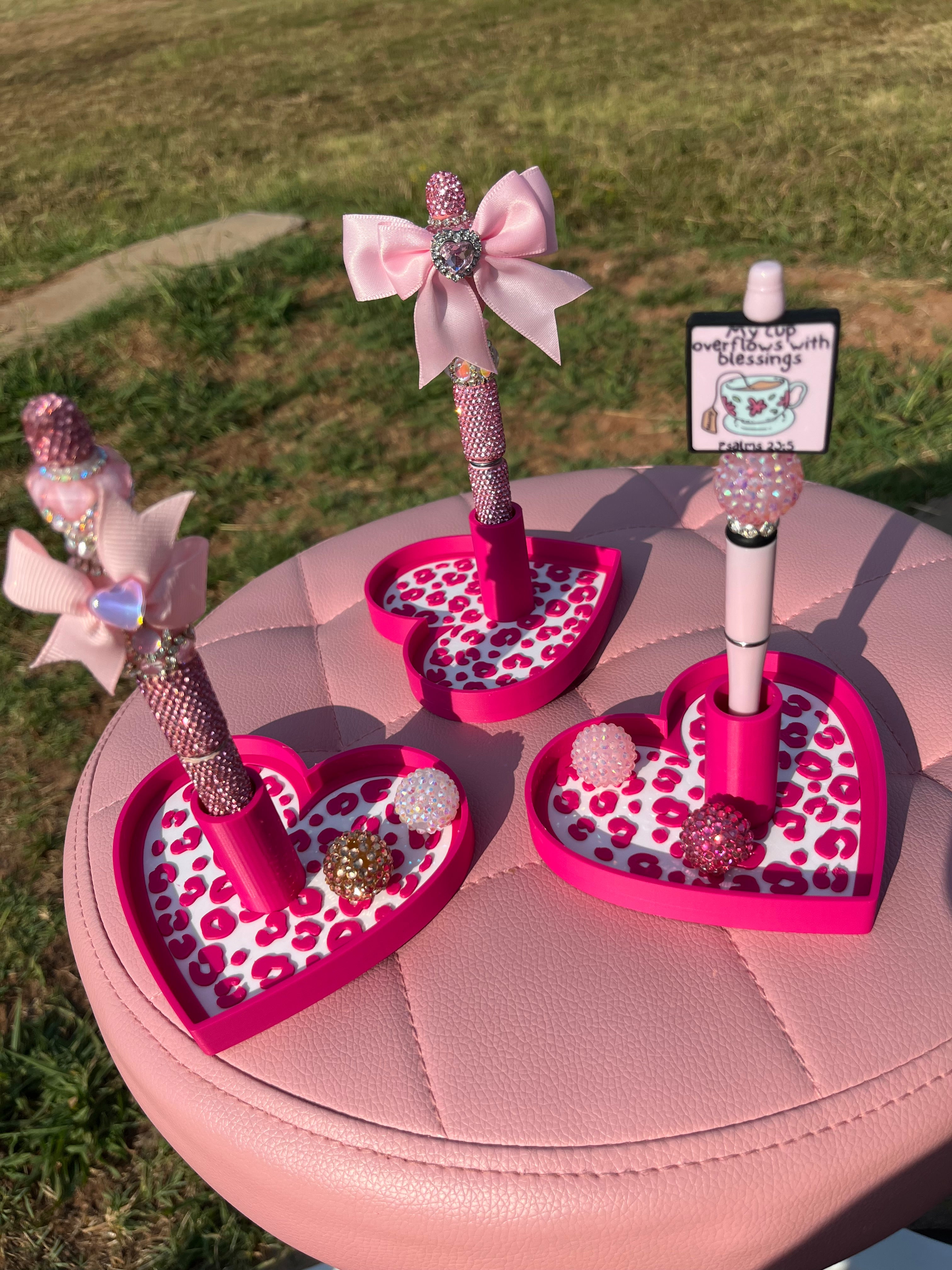 Heart Pen Stand with Tray