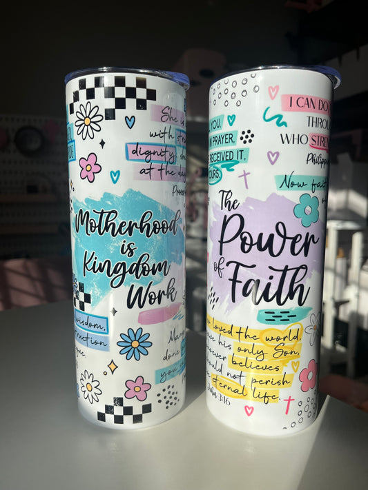 Motherhood & Faith 20oz Stainless Steel Tumblers