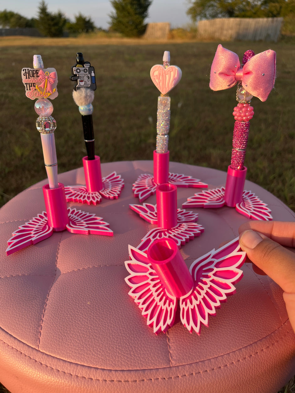 Angel Wings Single Pen Holder for Regular or Rhinestone Pens