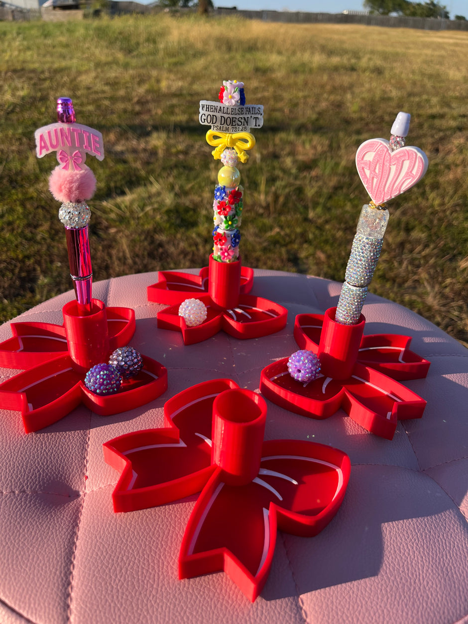 *Universal Size Bow Pen Stand with Tray (21mm)