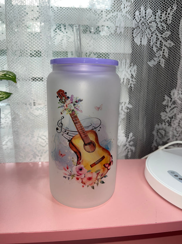 Lord is My Strength and My Song  16oz glass cup