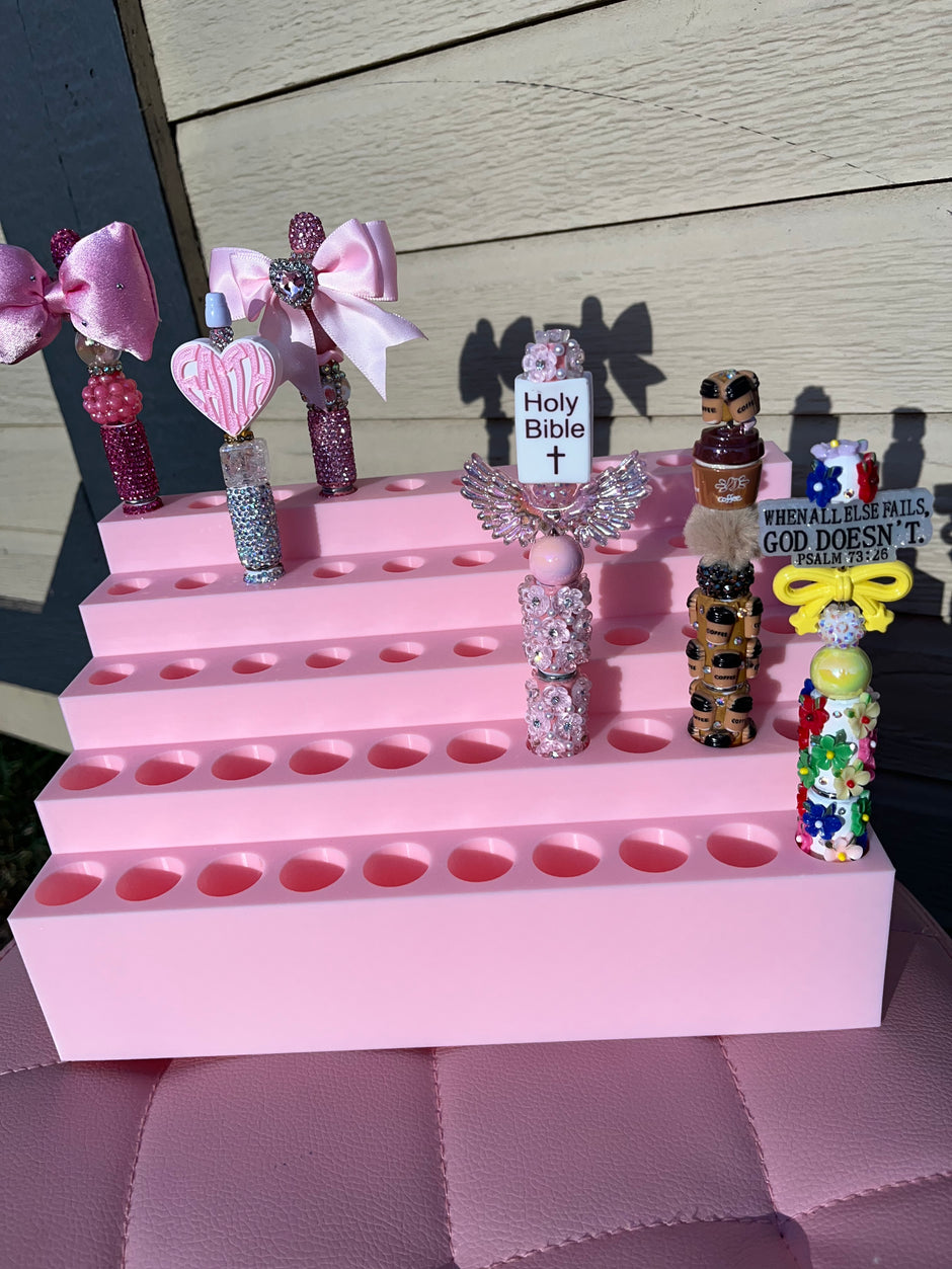 Pen Display for 30 Rhinestone Pens and 20 Clay Character Pens (15mm, 20mm)