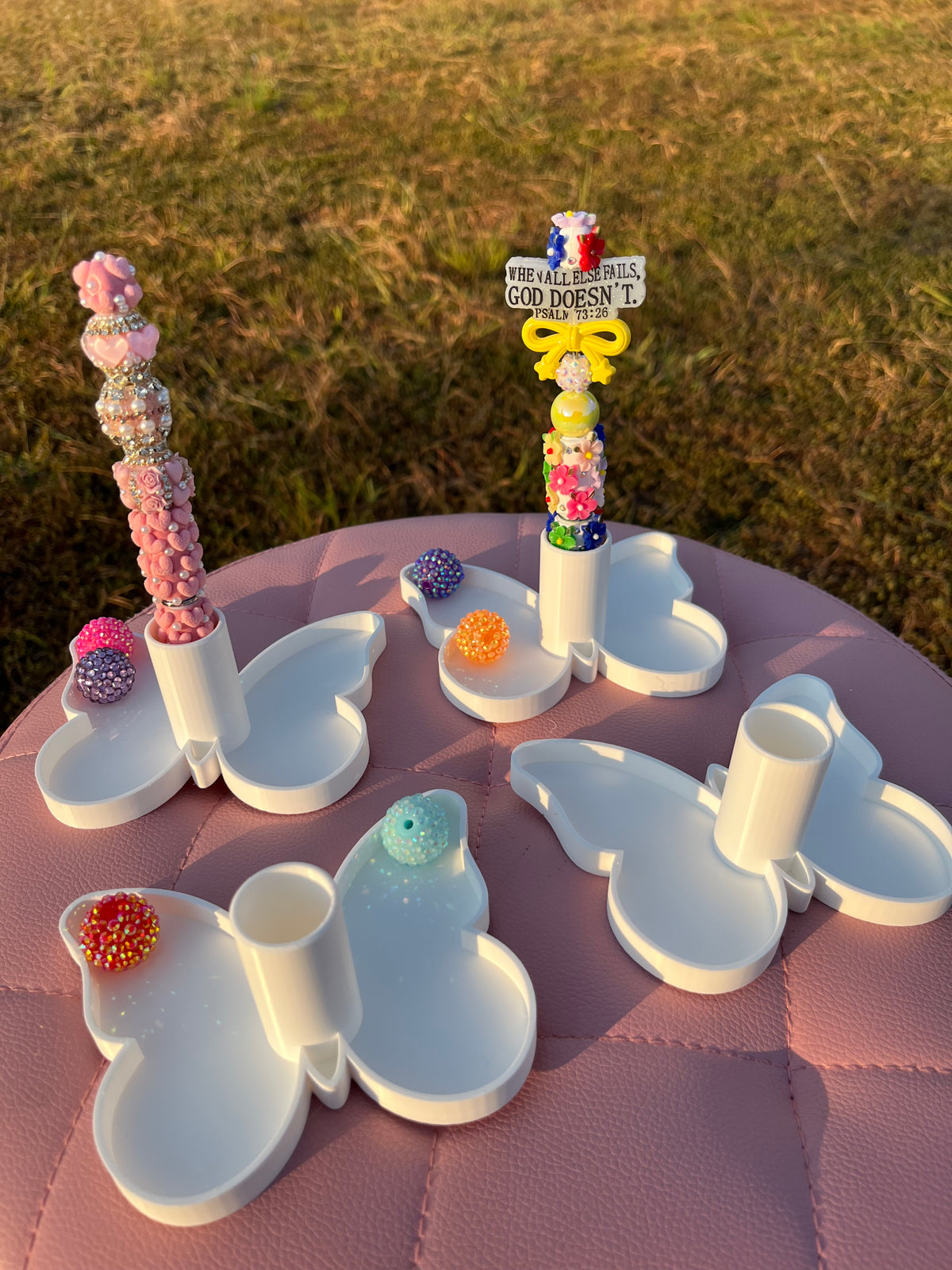 Butterfly Pen Stand with Tray for Clay Pens Only (21mm)