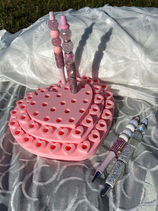 3D Printed Heart Pen Display for REGULAR Pens