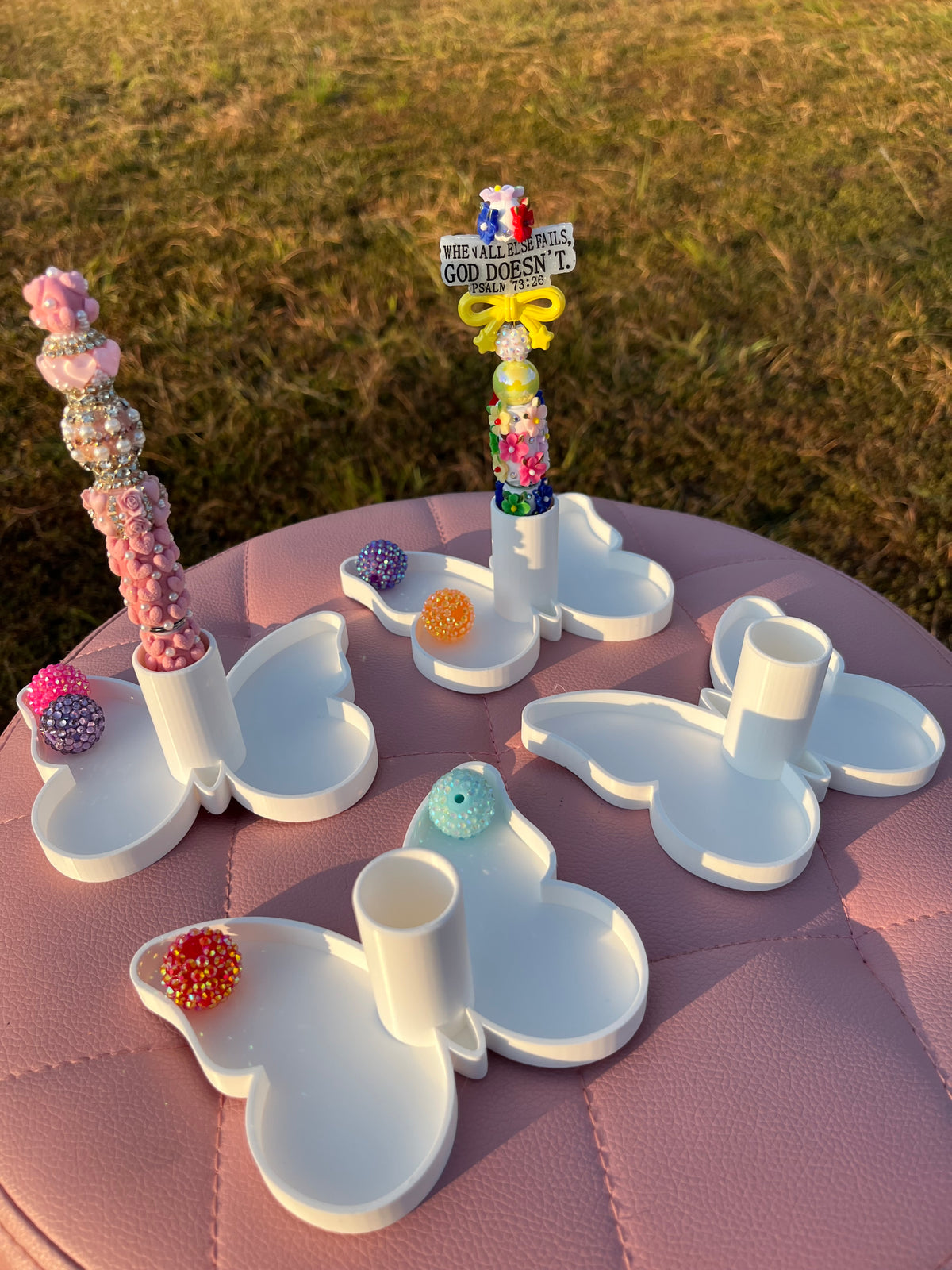 Butterfly Pen Stand with Tray for Clay Pens Only (21mm)