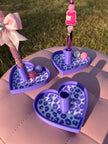 Heart Pen Stand with Tray for Regular or Rhinestone Pens