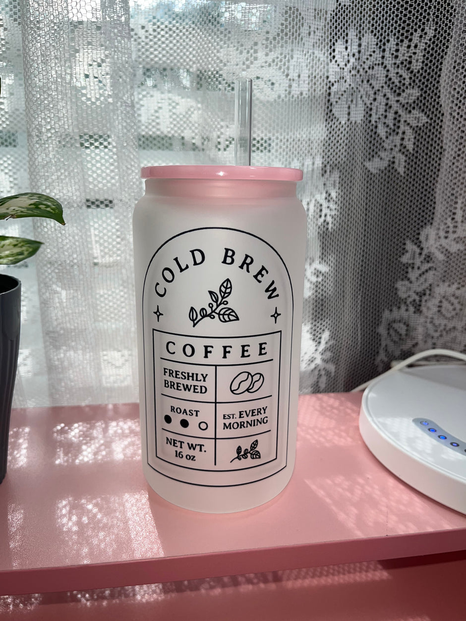 Cold Brew 16oz glass cup