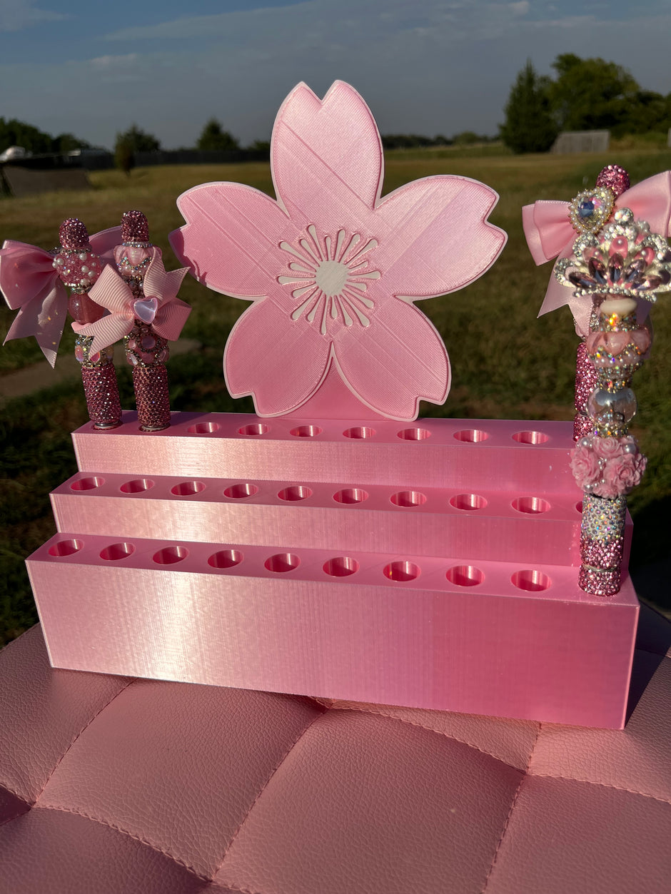 Pen Display for 30 Rhinestone Pens with Blossom design (15mm)
