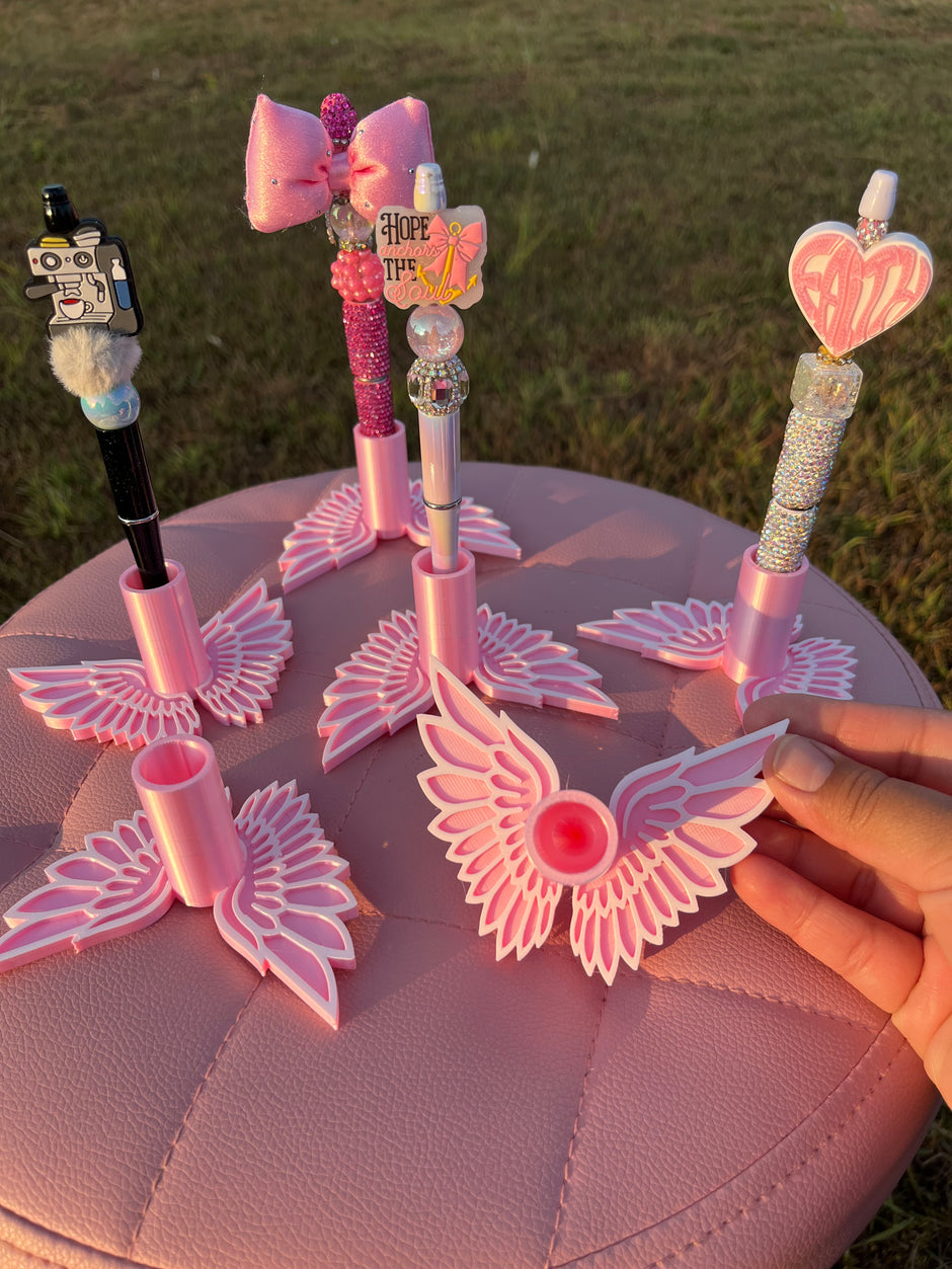 Angel Wings Single Pen Holder for Regular or Rhinestone Pens