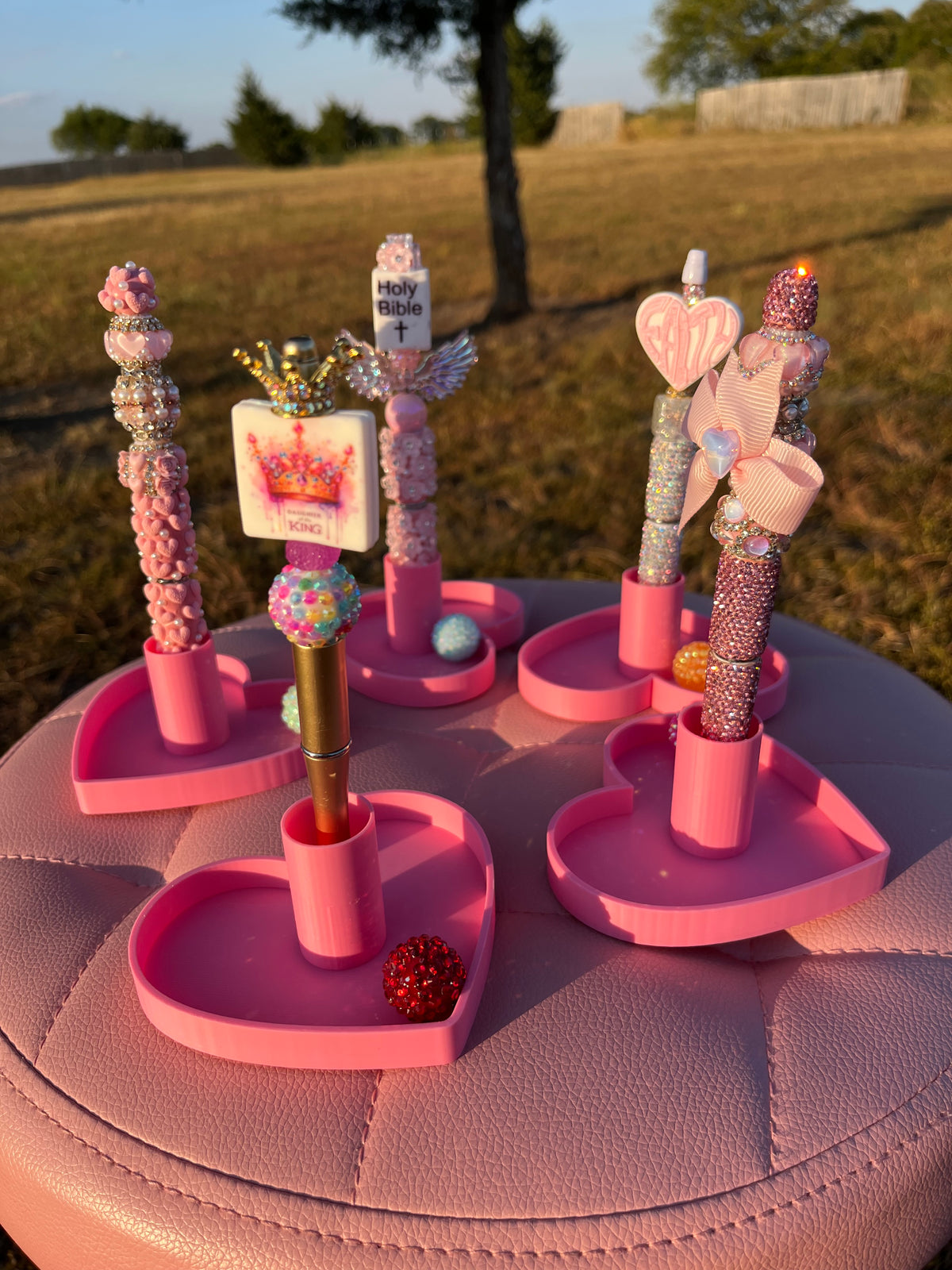 *Universal Size Heart Pen Stand with Tray (21mm)