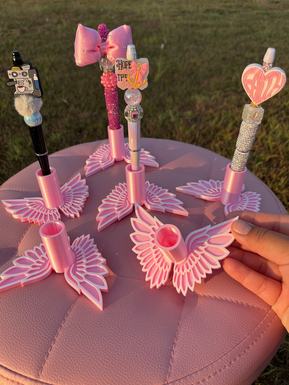 Angel Wings Single Pen Holder for Regular or Rhinestone Pens