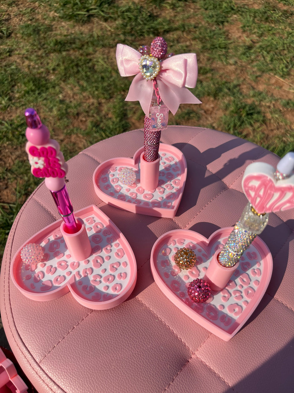 Heart Pen Stand with Tray