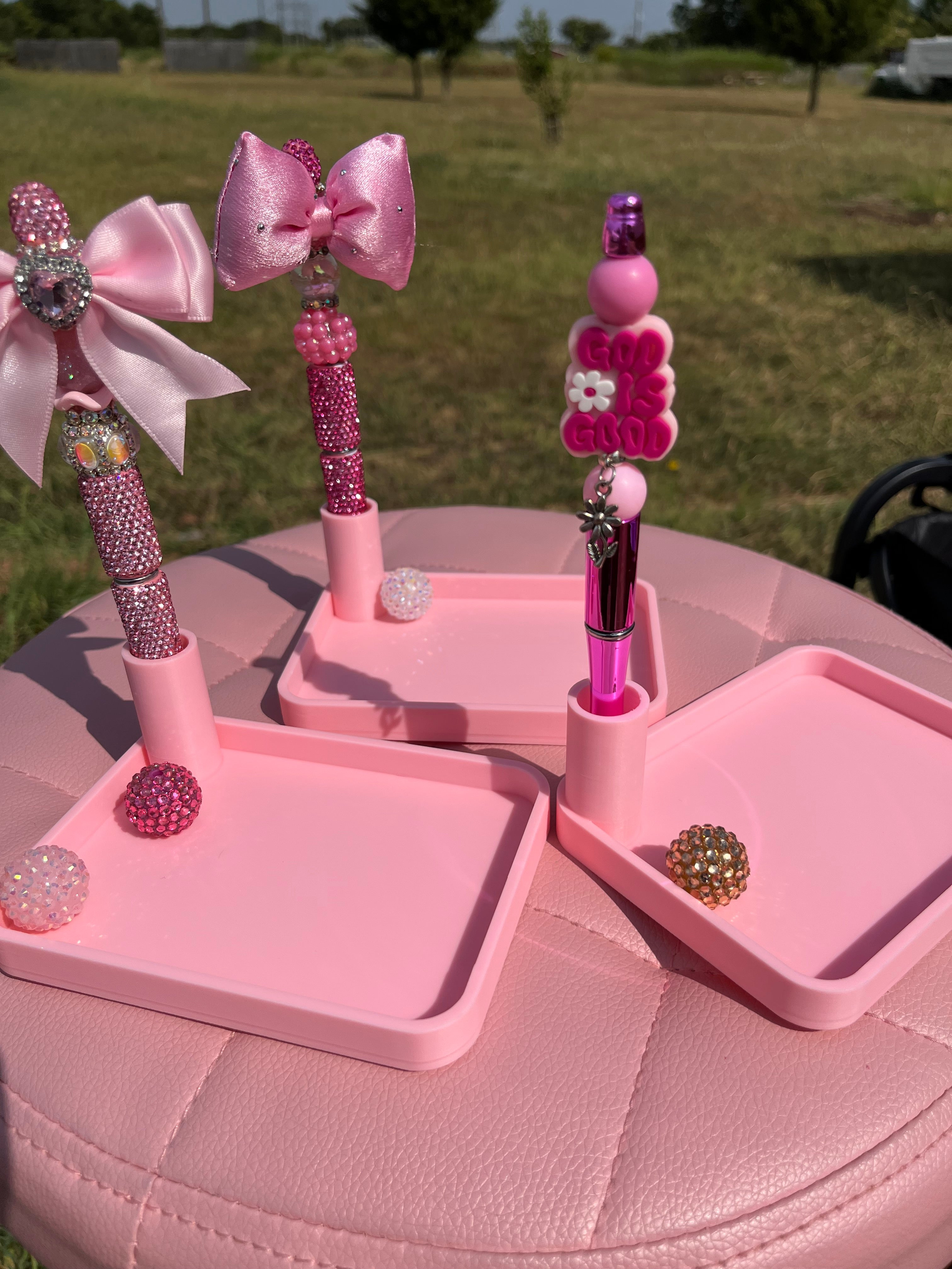 Rectangle Pen Stand with Tray