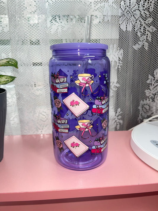 “SALE”- Book Romance - 16oz glass cups