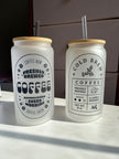 Cold Brew Coffee - 16oz frosted glass cups