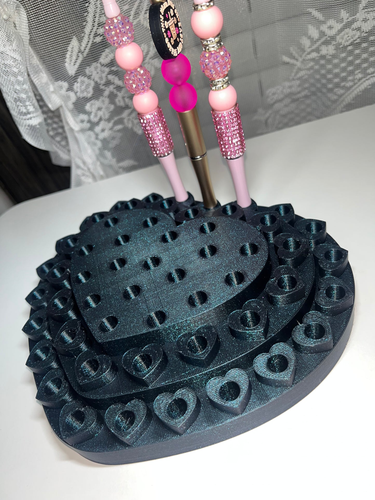3D Printed Heart Pen Display for REGULAR Pens