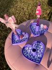 Heart Pen Stand with Tray for Regular or Rhinestone Pens
