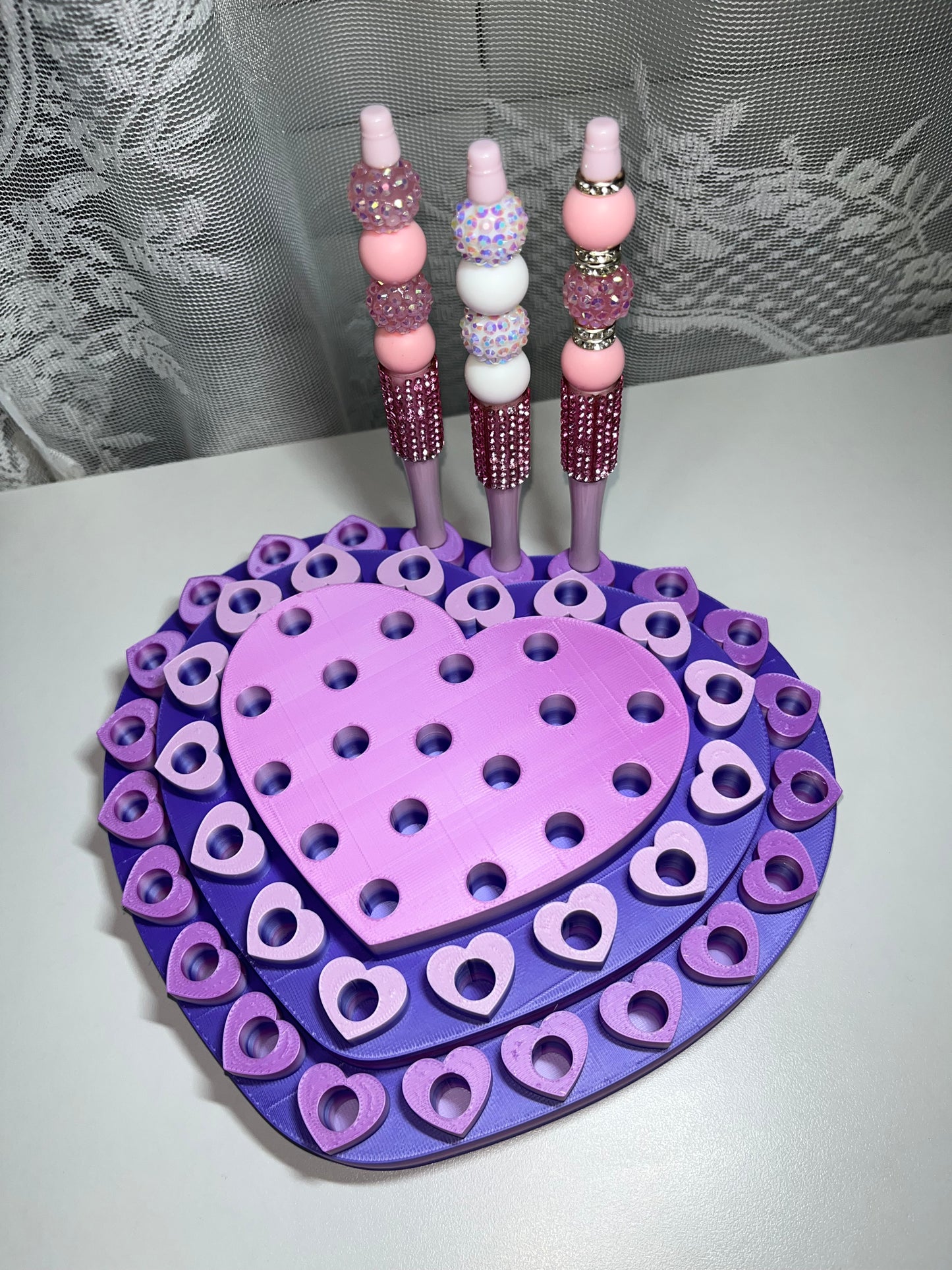 3D Printed Heart Pen Display for REGULAR Pens