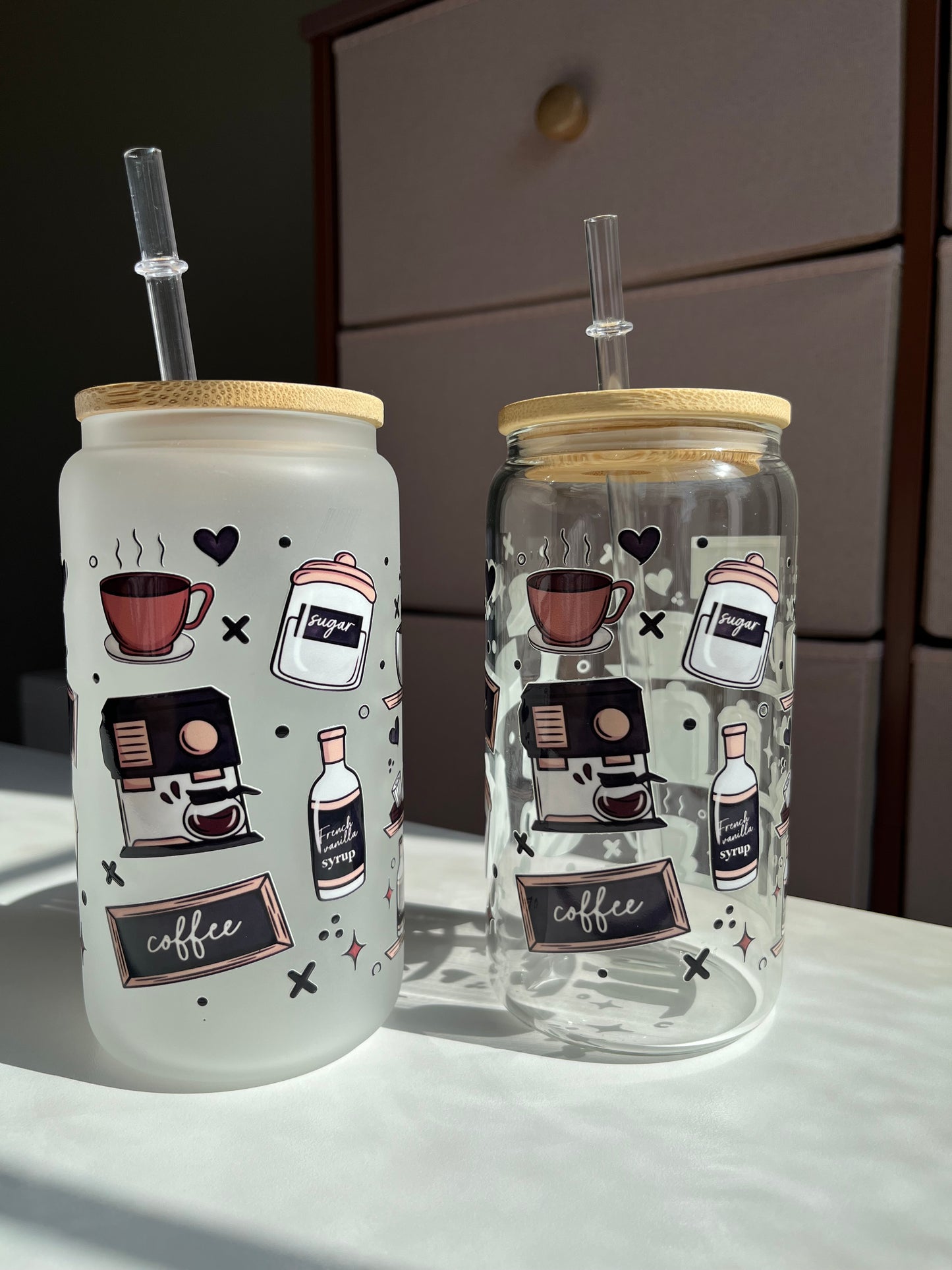 Coffee Bar 16oz Glass Cups