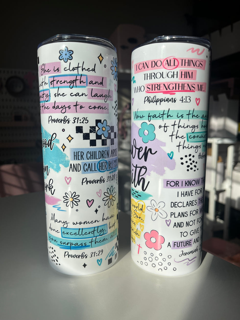 Motherhood & Faith 20oz Stainless Steel Tumblers