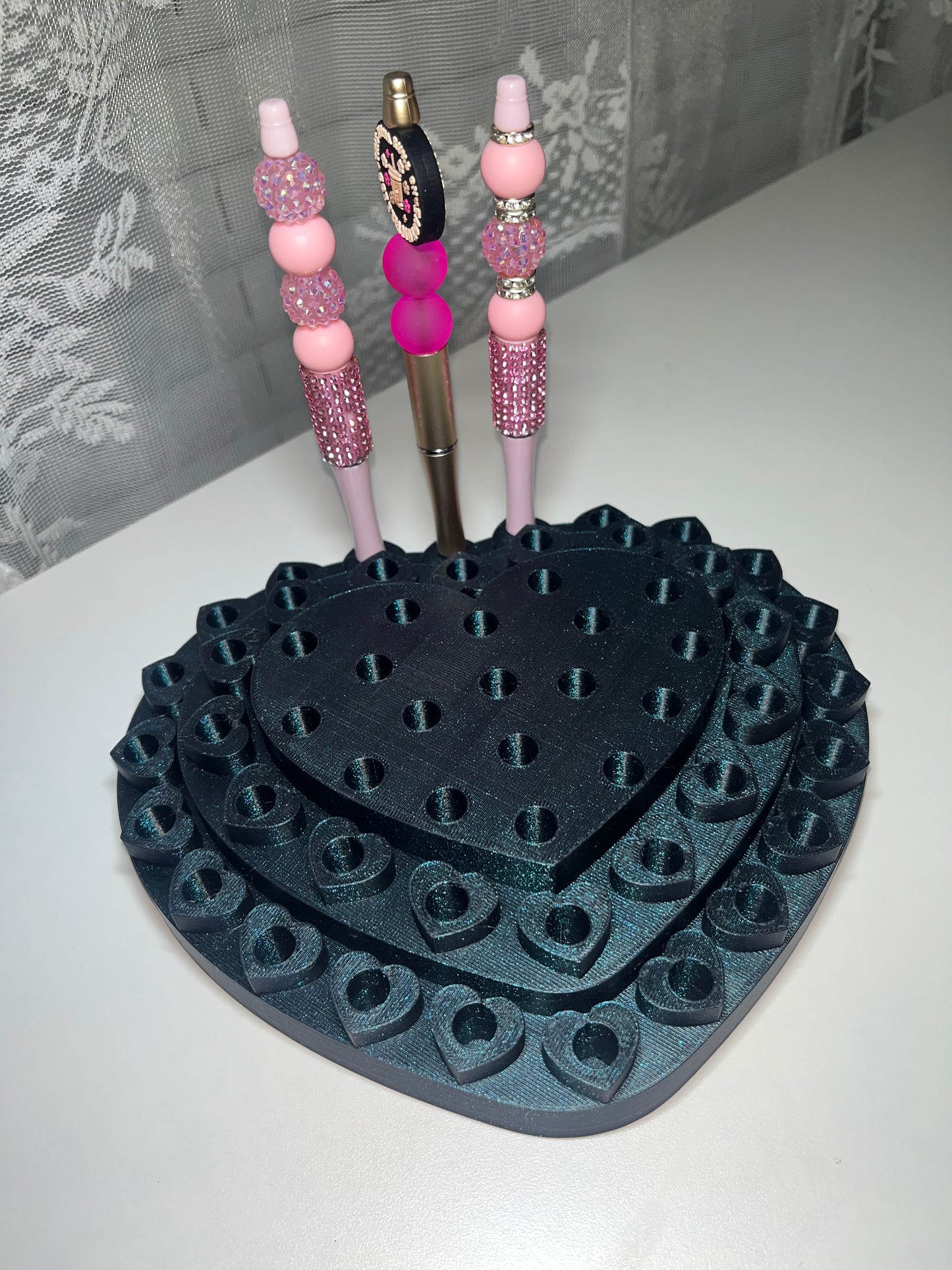 3D Printed Heart Pen Display for REGULAR Pens