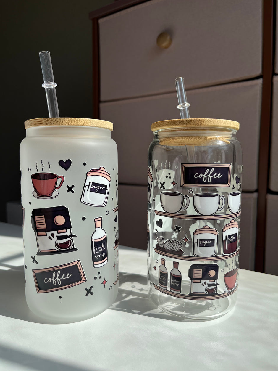 Coffee Bar 16oz Glass Cups