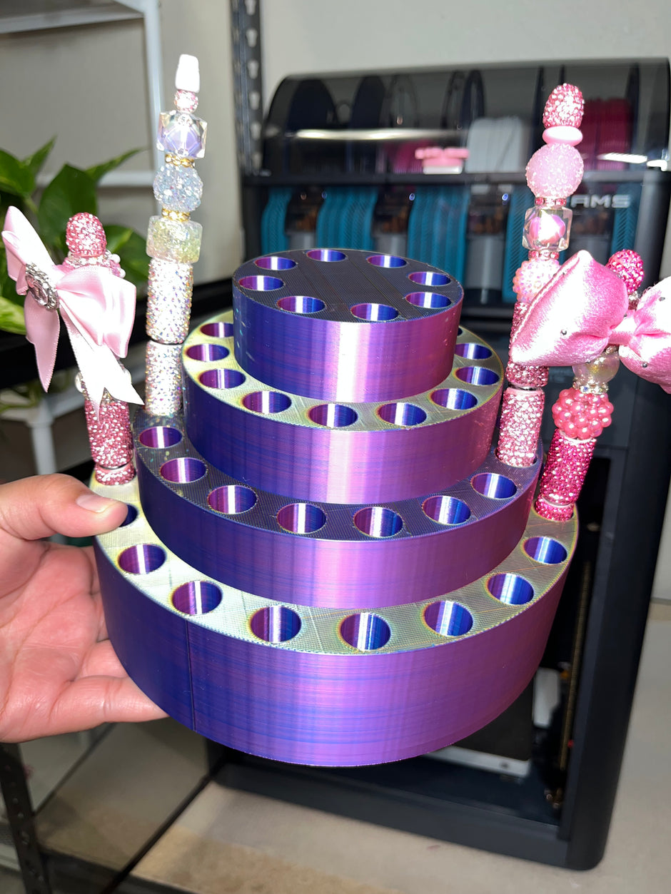 Old Design 3D Printed Round Pen Display for Fancy Pens