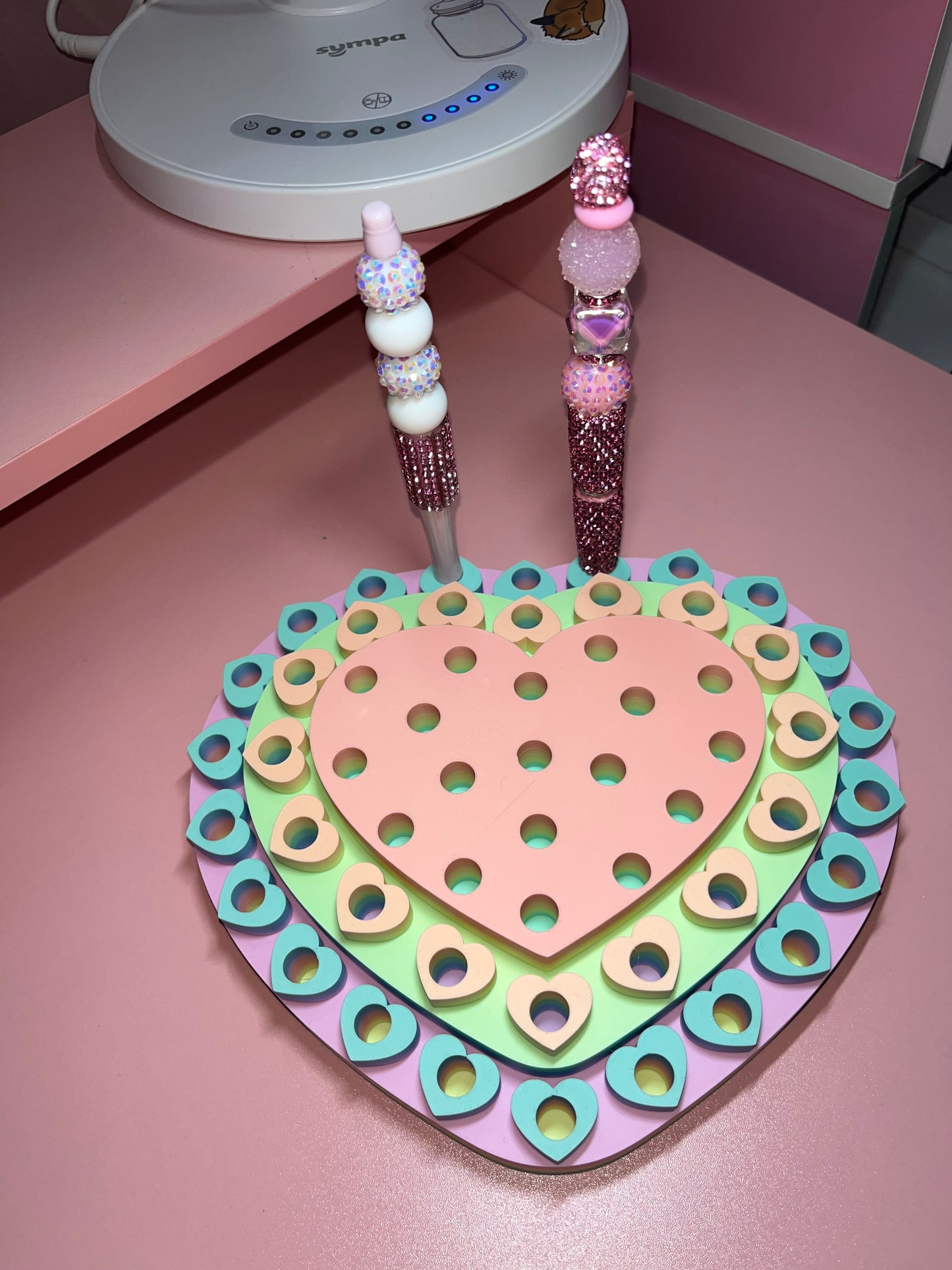 3D Printed Heart Pen Display for REGULAR Pens