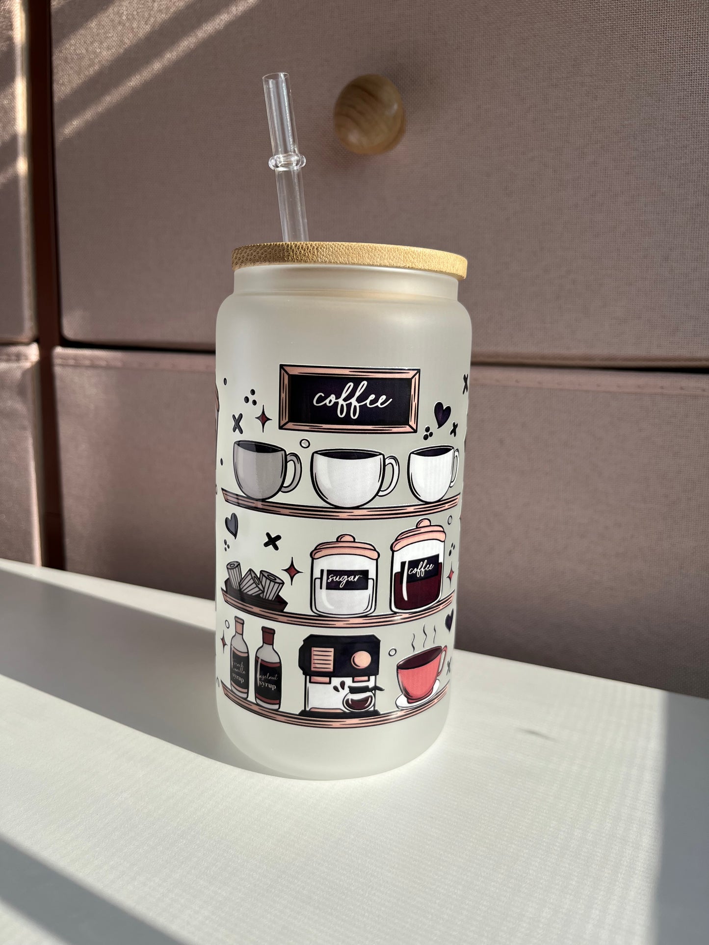 Coffee Bar 16oz Glass Cups