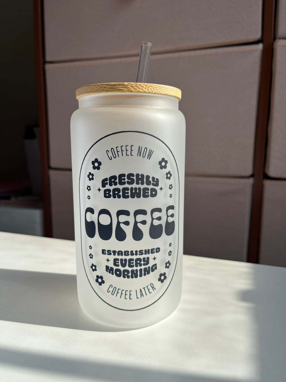 Cold Brew Coffee - 16oz frosted glass cups
