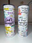 Faith & Bible Verses 20oz Stainless Steel Tumblers (Bilingual)