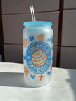 Cafecito y Cristo- frosted glass