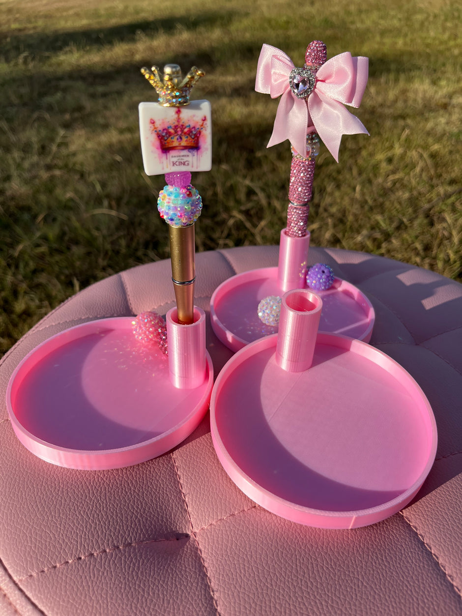 Circle Pen Stand with Tray for Regular or Rhinestone Pens