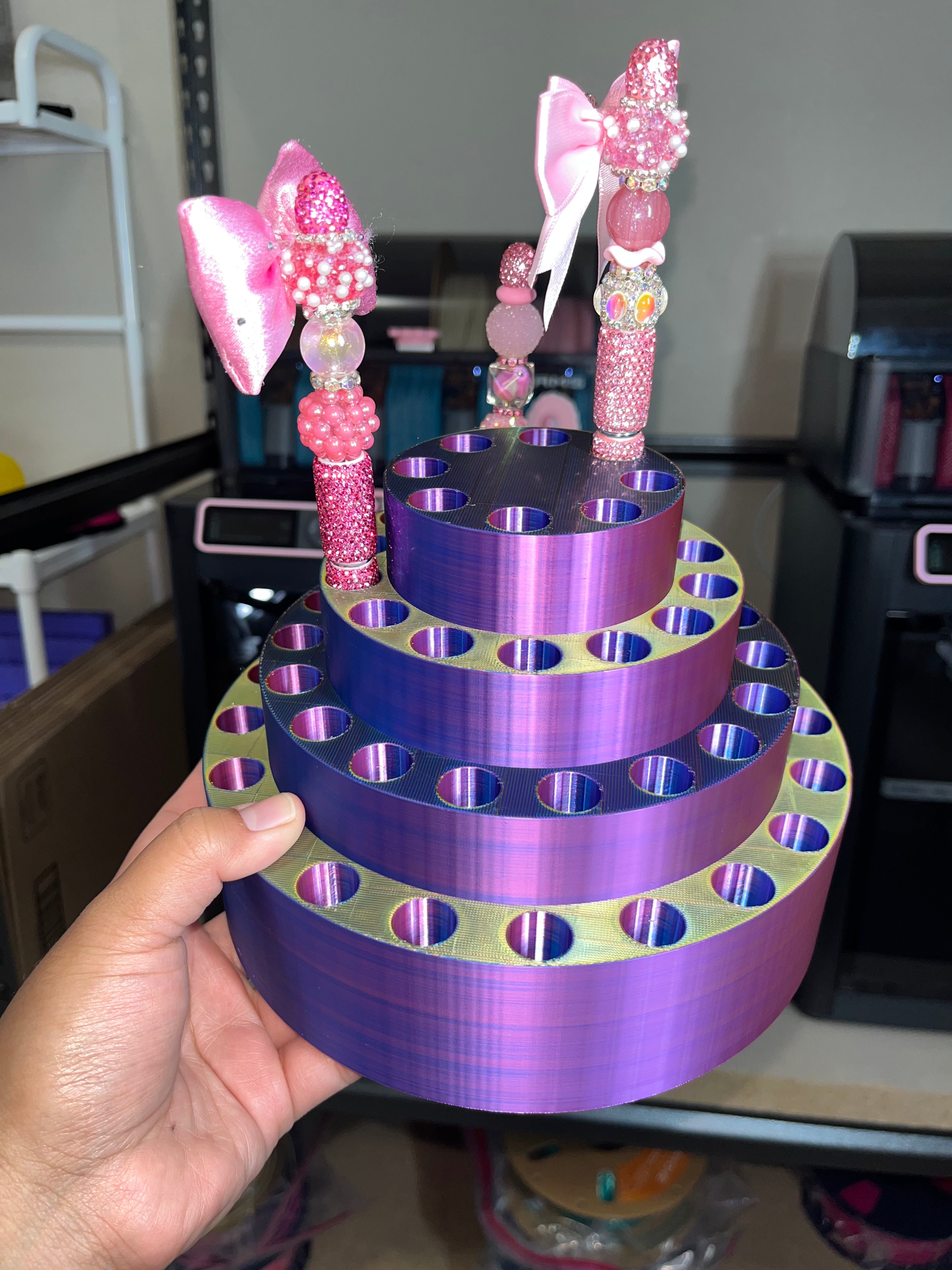 Round Pen Display for Fancy Clay Rhinestone Pens (fits 60 Pens)